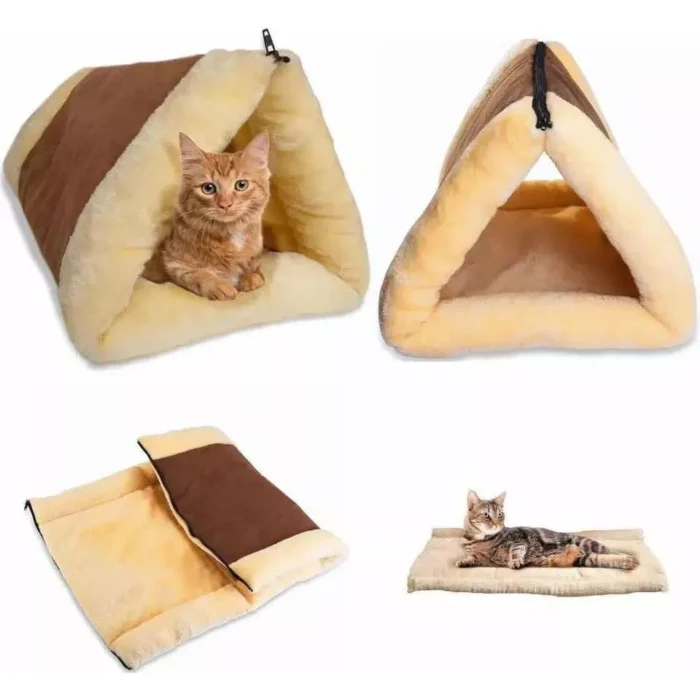 ALFOMBRA Y CAMA TUBULAR PARA GATOS