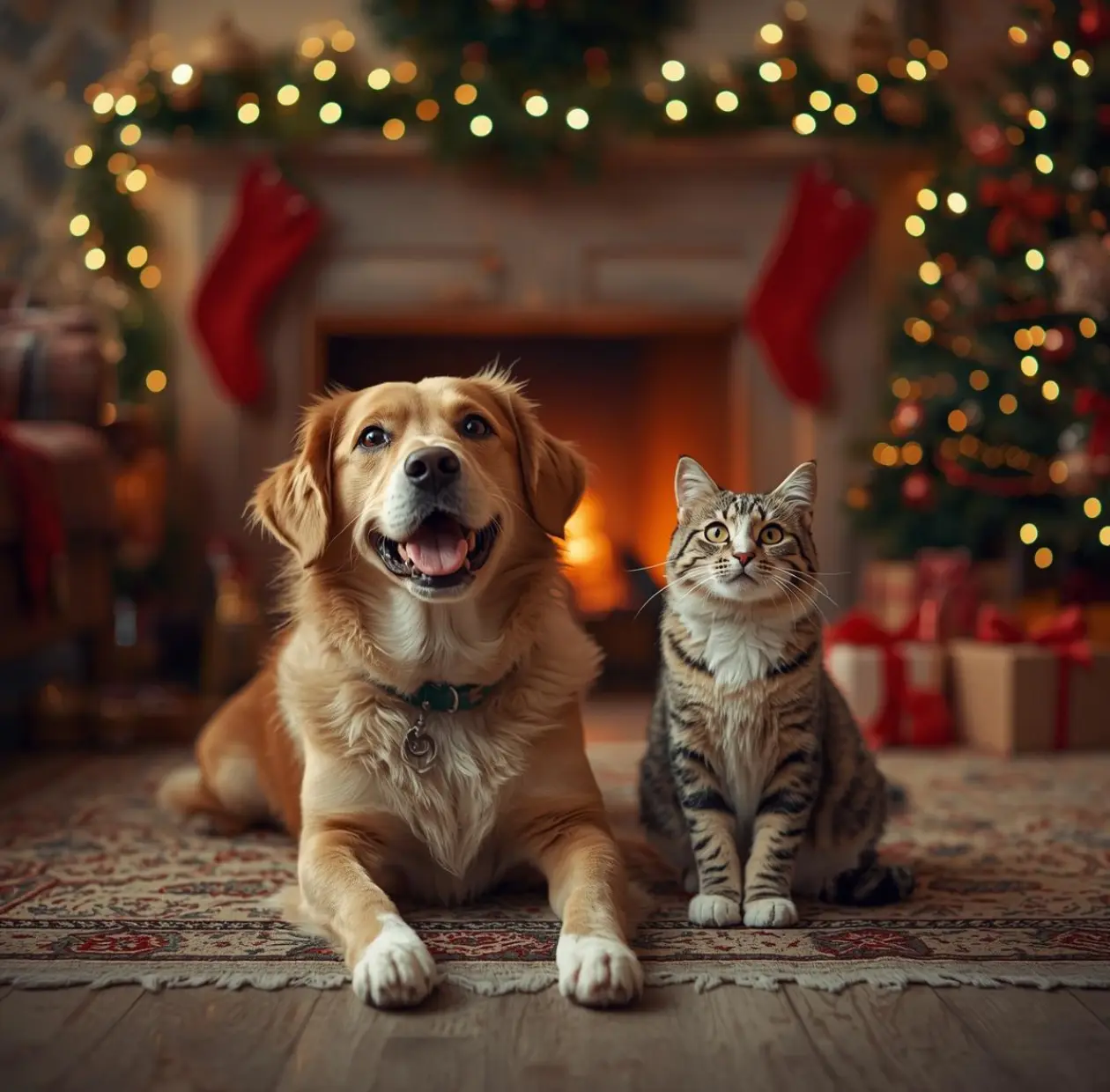 banner cuadrado temporada navideña