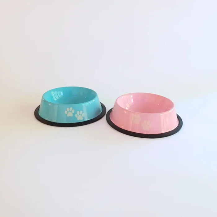 Plato de Acero Inoxidable para Gatos o Perros pequeños – 11 cm con Patitas