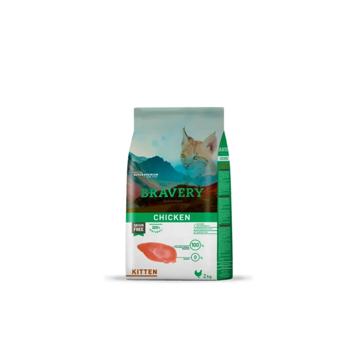 Bravery Chicken Kitten Gato Cachorro - Saco de 2 kg