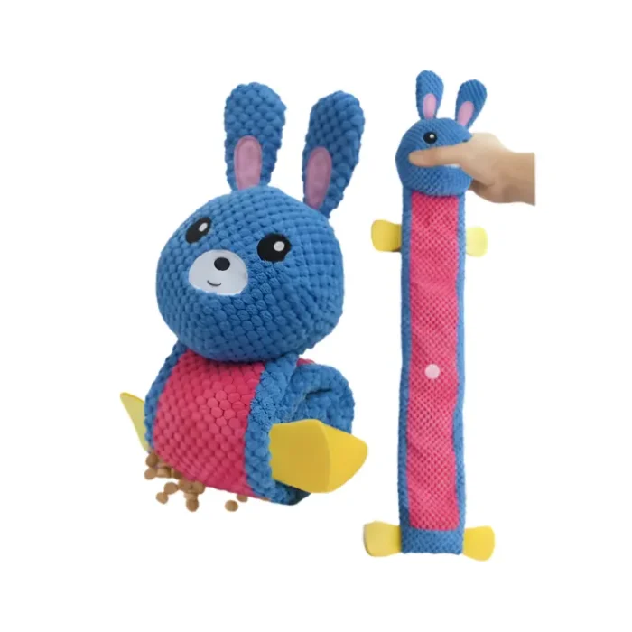 Peluche Plegable Conejo Azul para Perros y Gatos