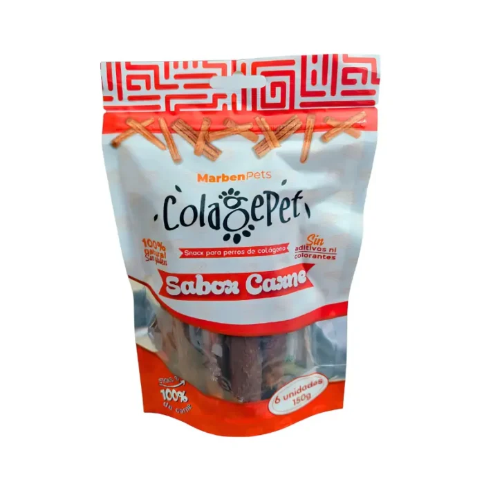 Snack Colágeno Perros Carne 6un - ColagePet Doypack