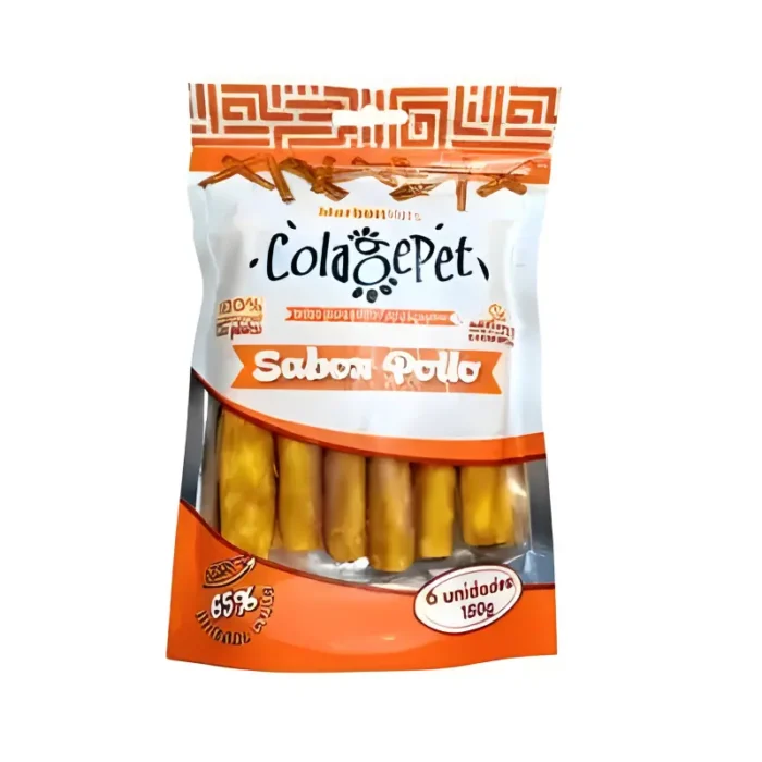 Snack Colágeno Perros Pollo 6un - ColagePet Doypack