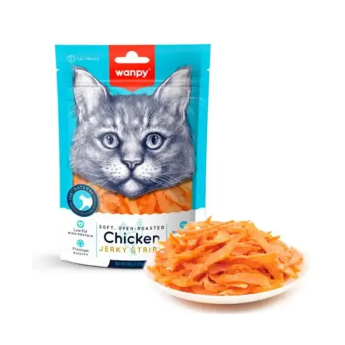 Wanpy Chicken Jerky Strips Cat 80g