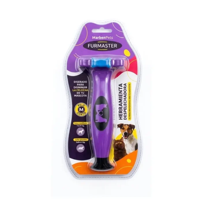 Herramienta Despelechadora Furmaster M Pelo Corto - MarbenPets Perros y Gatos
